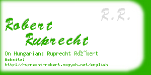 robert ruprecht business card